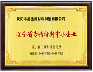 遼寧省專精特新中小企業(yè)